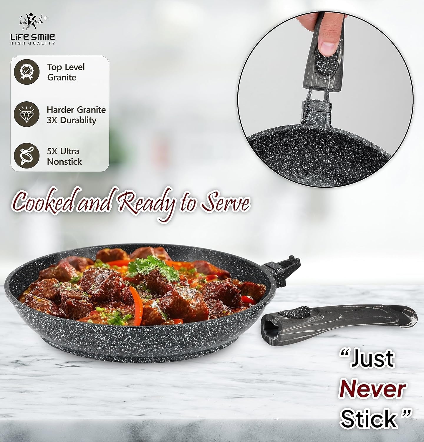 Cookware Set - Granite Non Stick Coating 100% PFOA FREE (31 Pieces)
