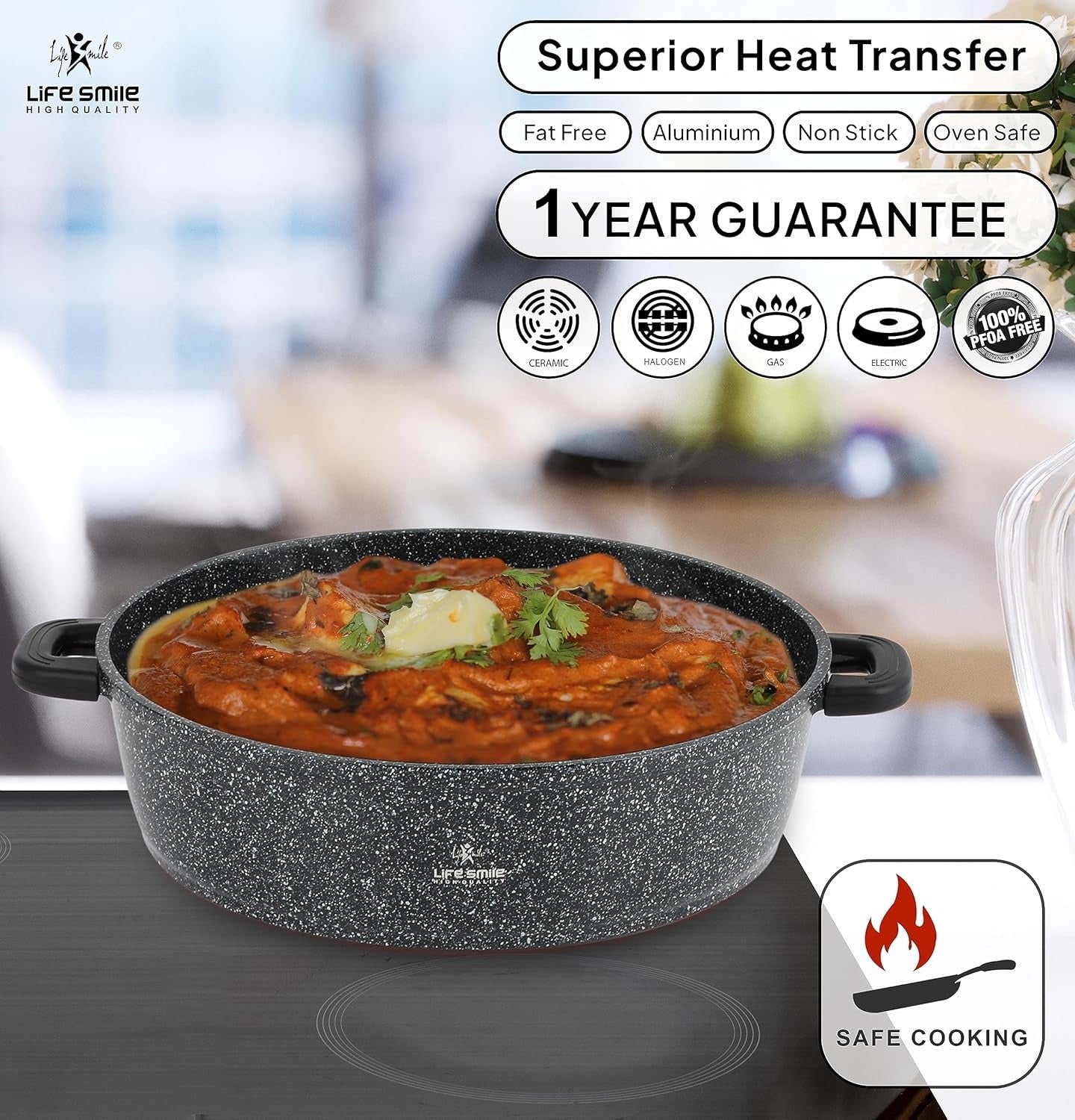 Cookware Set - Granite Non Stick Coating 100% PFOA FREE (31 Pieces)