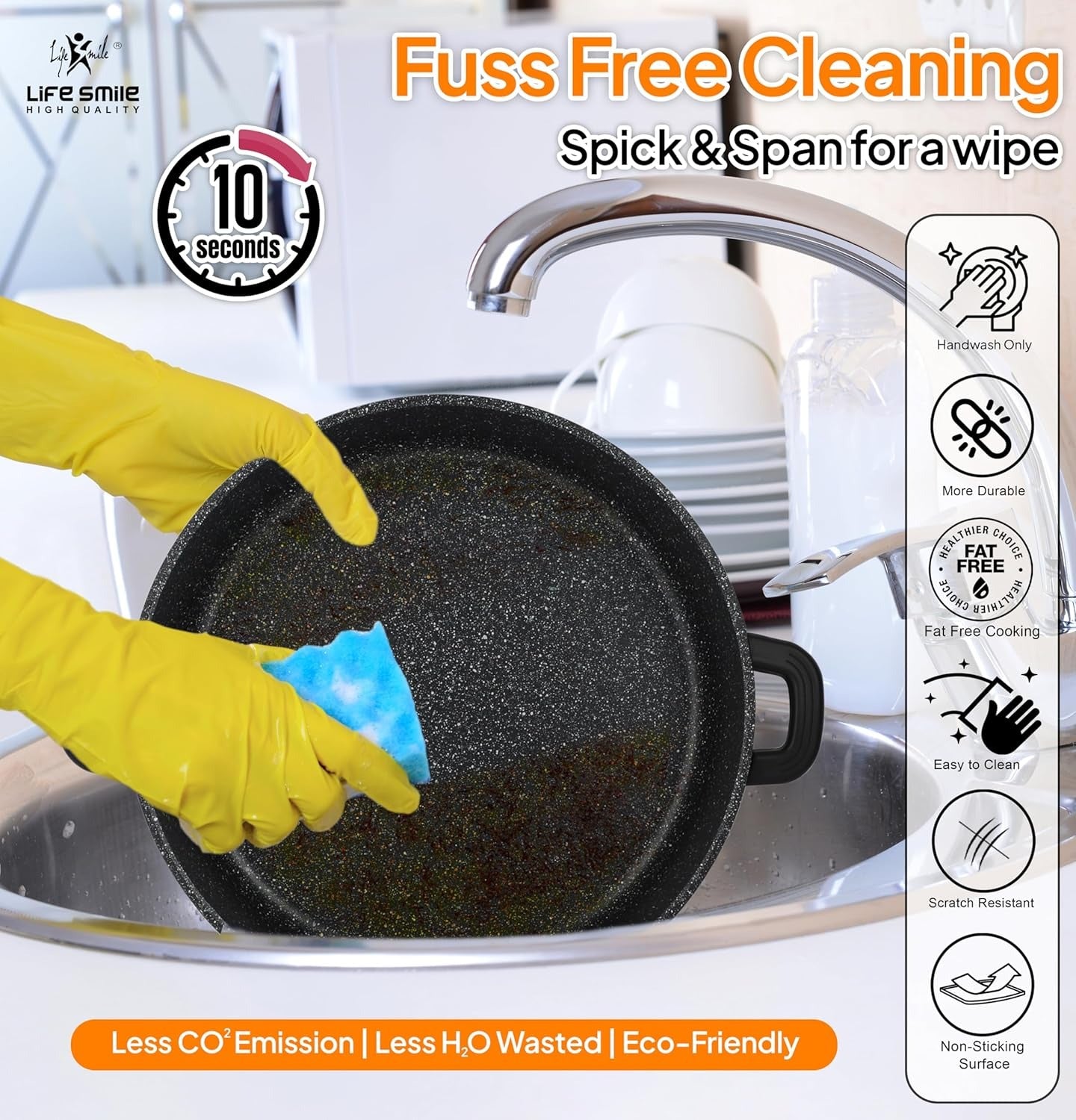 Cookware Set - Granite Non Stick Coating 100% PFOA FREE (31 Pieces)